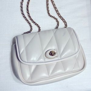 Coach Pillow Madison Nappa Leather Shoulder Bag Chalk Original Pkg